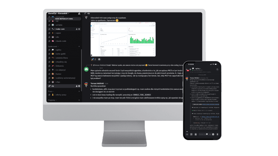 Zamknięta społeczność praktyków AI – widok Discorda
