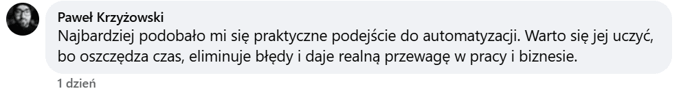 Komentarz uczestnika webinaru