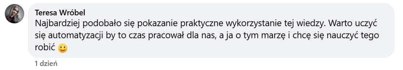 Komentarz uczestnika