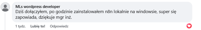 Opinia MLs wordpress developer o n8n