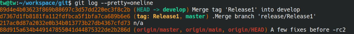 Git flow release logs