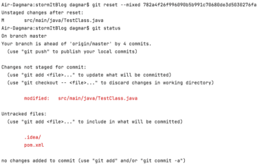 git reset – git reset --mixed