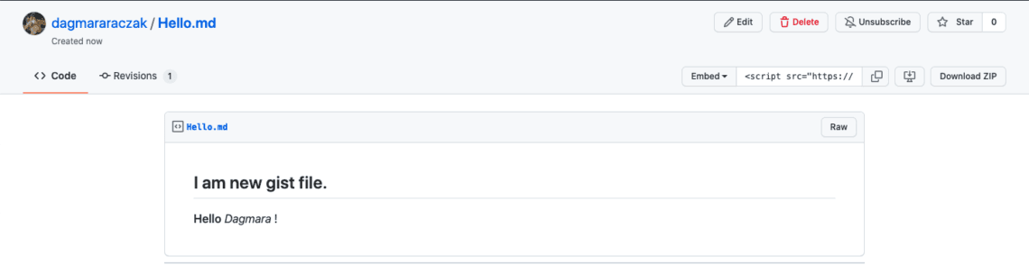 GitHub – git gist GitHub