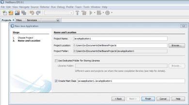 Uzupełnienie informacji o projekcie w Netbeans IDE