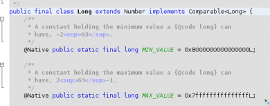 Long Java Stałe final variable