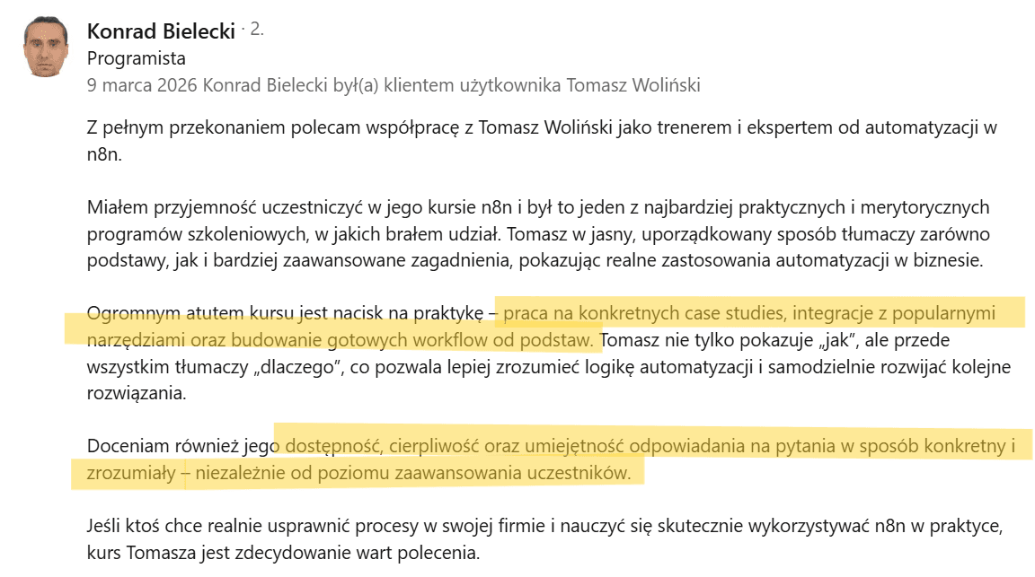 Opinia uczestnika programu StormIT