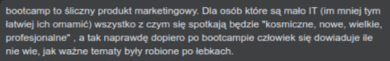 Bootcamp wady bootcampu
