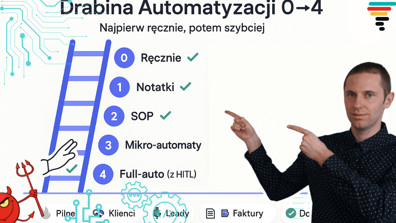 Drabina Automatyzacji 0→4: najpierw ręcznie, potem szybciej