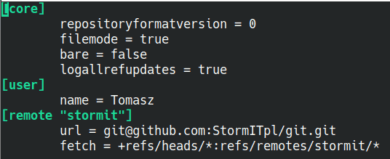 Git config local