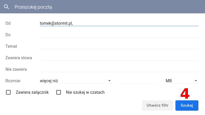 Ustawienia dodaj filtr 2