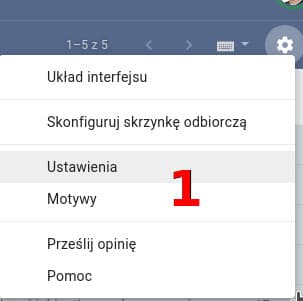 Gmail ustawienia