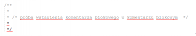 Java block comment