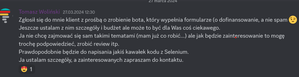 Case study, Bot, Start