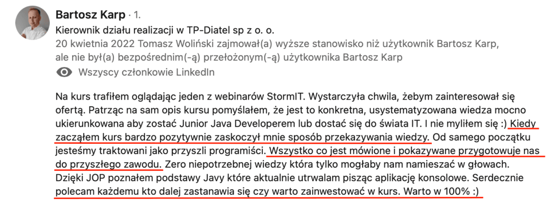 opinia bartosz