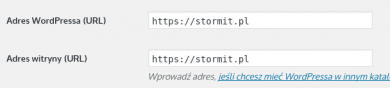 WordPress zmiana url