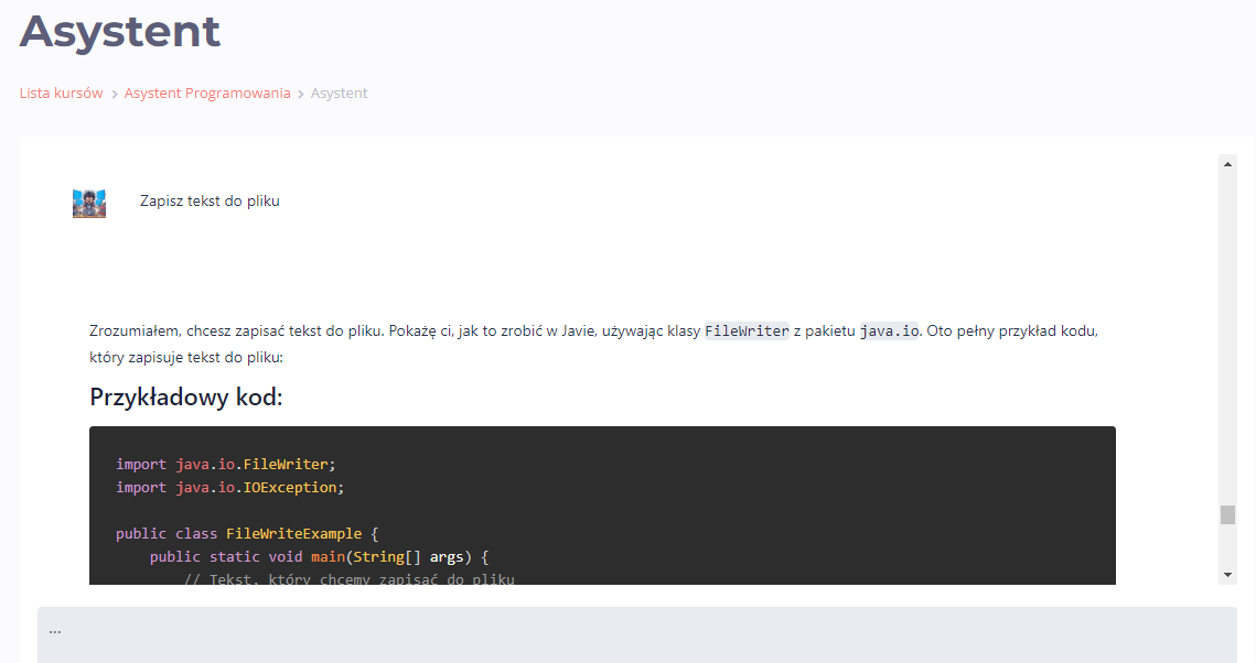 Asystent, Mentor programowania AI
