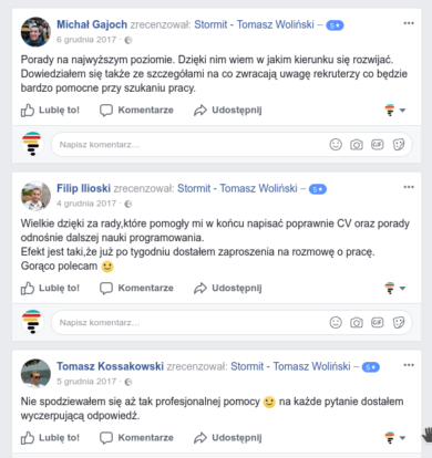 CV programisty opinie