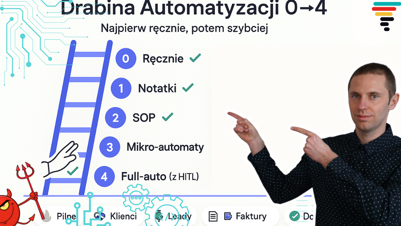 Drabina Automatyzacji 0→4: najpierw ręcznie, potem szybciej