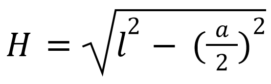 wzór na wysokość ostrosłupa