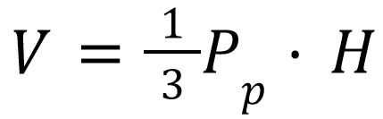 wzór na objętość ostrosłupa