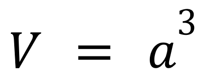 wzór na objętość sześcianu
