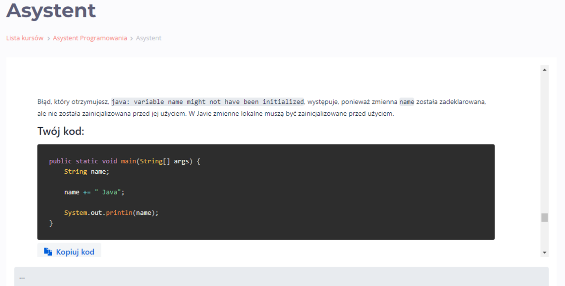 Chatbot AI, mentor programowania