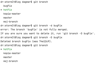 git branch delete – branch remove git