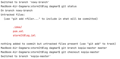 git branch – git checkout -b