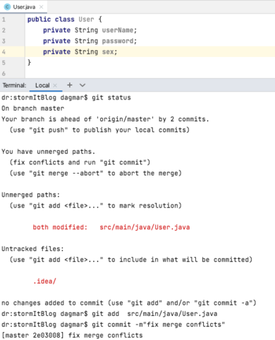 git merge conflict – git merge