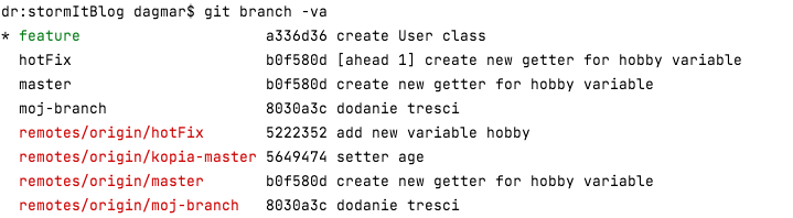 git branch -va – git merge git branch