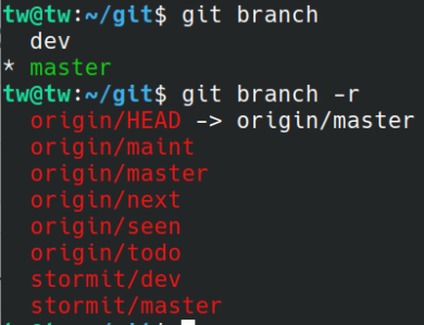 Git list remote branches