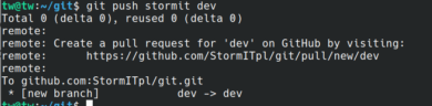 Git push new branch