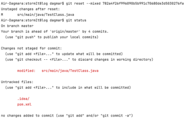 git reset – git reset --mixed