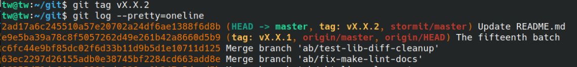 Git add tag – history