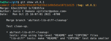 Git show lightweight tag