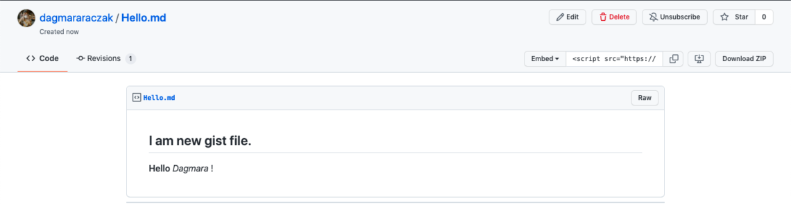GitHub – git gist GitHub