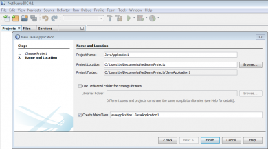 Uzupełnienie informacji o projekcie w Netbeans IDE