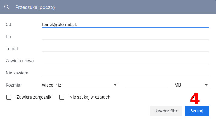 Ustawienia dodaj filtr 2