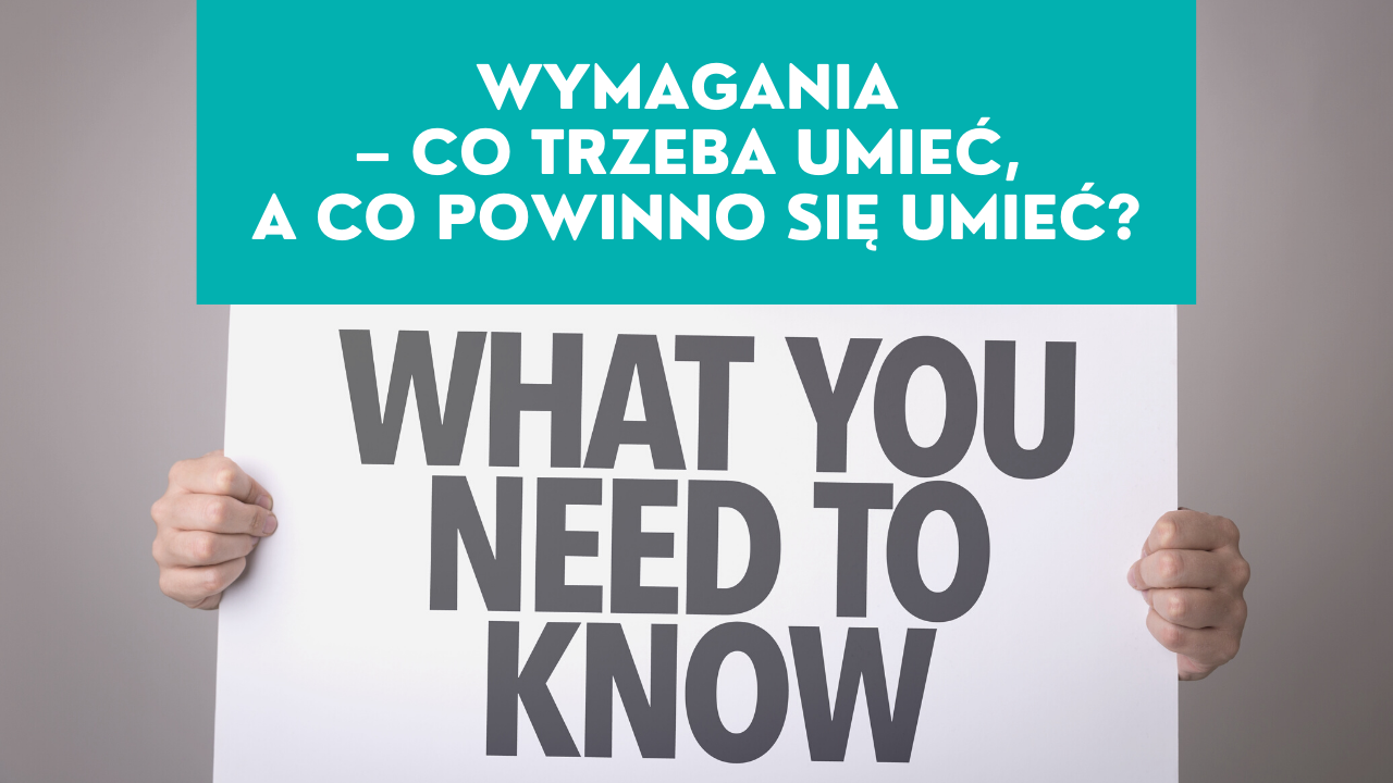 Wymagania Junior Developer Wymagania Junior Developer