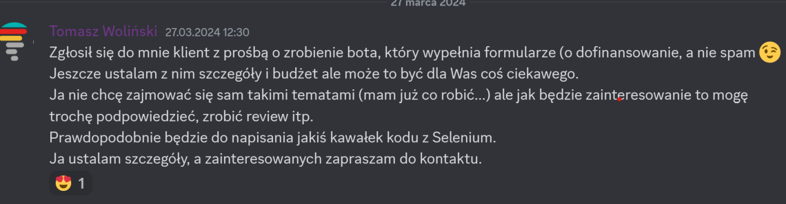 Case study, Bot, Start