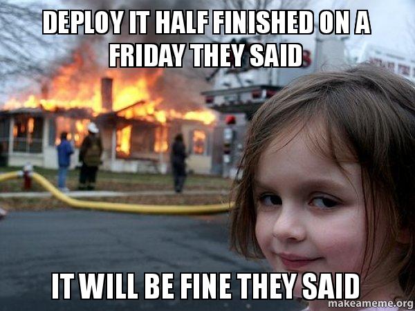 Deployment nowej wersji w piątek o 17:00 – 2