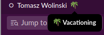 Slack urlop status